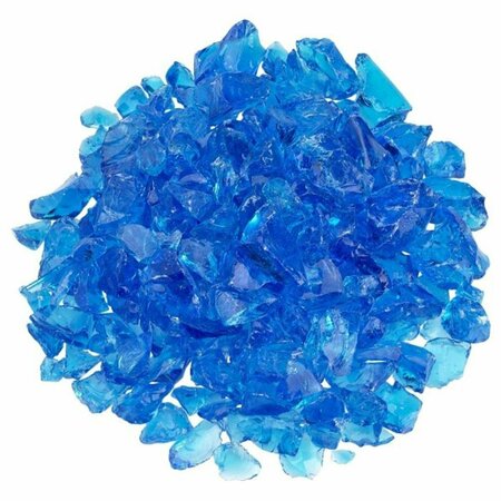 MARQUEE PROTECTION Turquoise Recycled Fire Pit Glass Medium - 10 lbs MA2827378